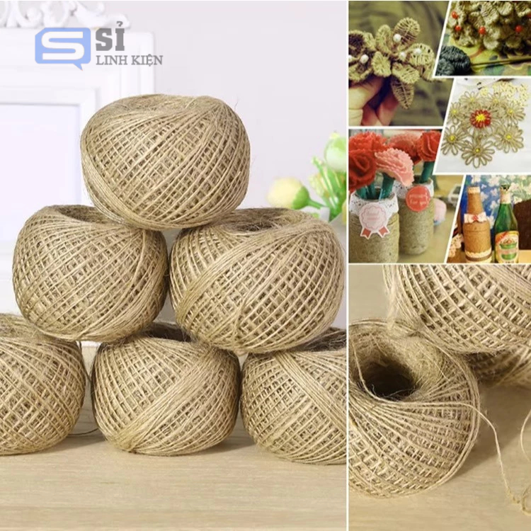 Cuộn 100 mét dây thừng dây gai trang trí hanmade.