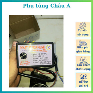 Nhại còi 3 pro 12 bài, điện auto 12v, 24v, còi hơi, còi điện