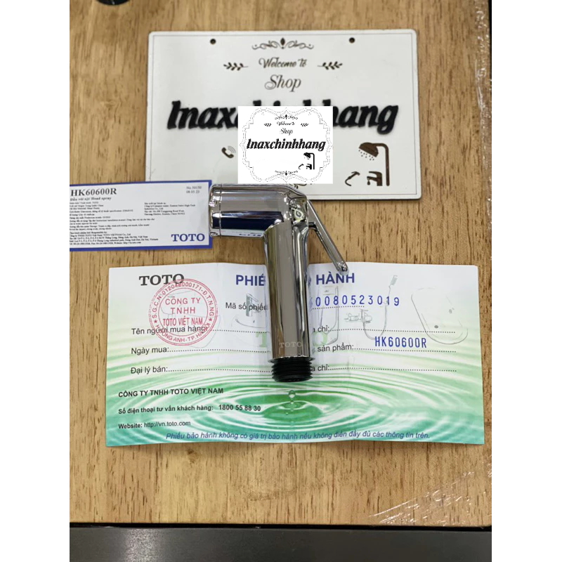 Đầu vòi xịt TOTO chính hãng 100% kèm phiếu bh chính hãng - hàng nhái hoàn lại tiền