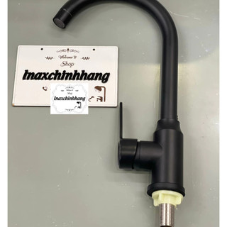 (HÀNG RẤT NẶNG) vòi chén lạnh gật gù màu đen inox304 - hàng bao bền đẹp