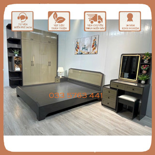  ComBo Nội Thất Phòng Ngủ Gỗ Min Sơn PU Siêu Đẹp - Tủ Áo  Giường  Bàn Phấn  Táp 