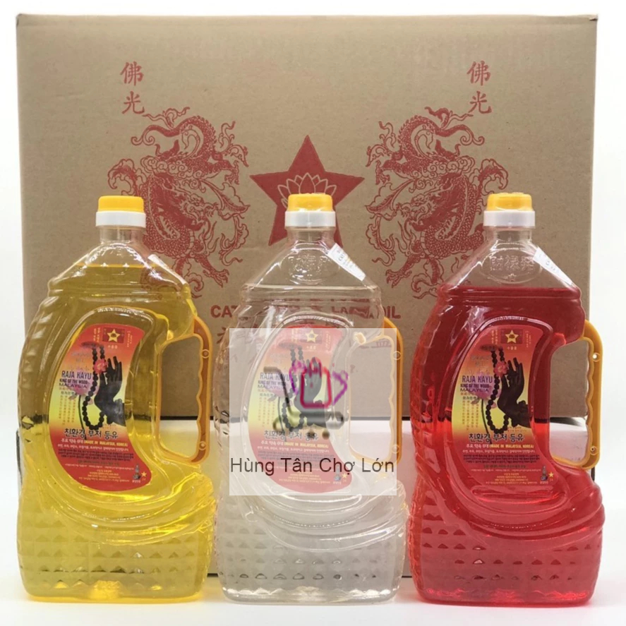  Một Thùng 6 Chai Dầu Lưu Ly Cát Tường Lớn Nặng 1,2 Kg 