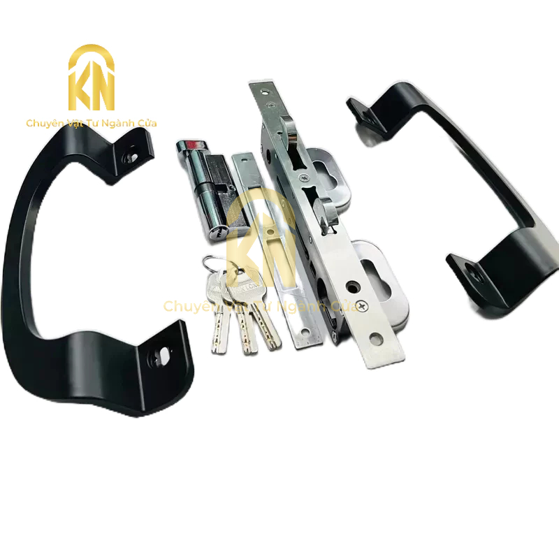 Bộ khoá cửa lùa xingfa tay khoá C hệ 55 xingfa