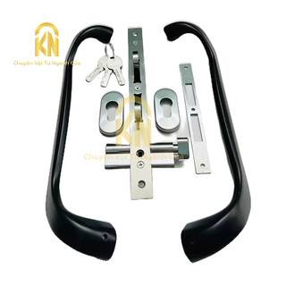 Bộ khoá cửa lùa xingfa Khoá D hệ 55[lỗ tai heo]