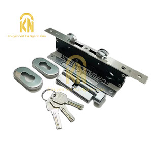 Bộ khoá cửa lùa xingfa Khoá D hệ 55[lỗ tai heo]