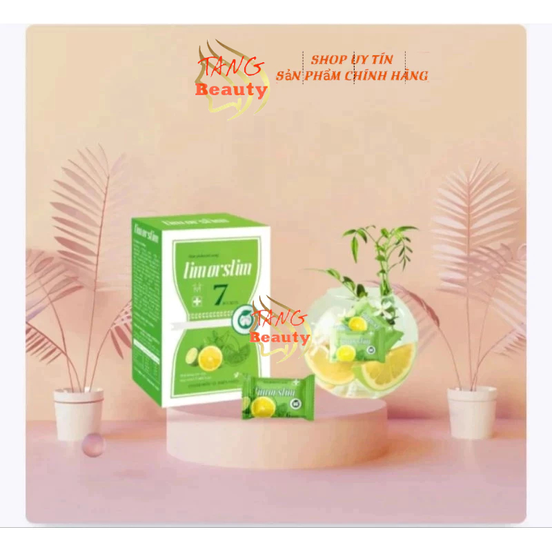 Kẹo dẻo giảm cân chanh dây Lemon Slim, giảm mỡ đẹp da an toàn, 1 hộp 7 viên: