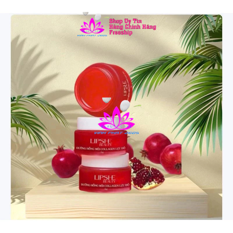 Son dưỡng hồng môi collagen lựu đỏ Lipshe