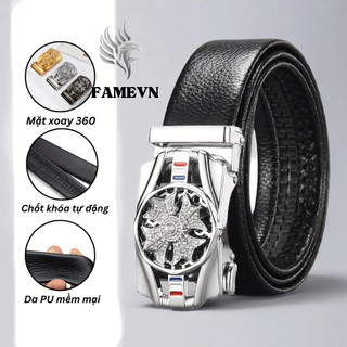  Thắt lưng nam mặt khóa cài cao cấp FAMEVN - FL01 thời trang Phong Cách Sang Trọng và Nam Tính 