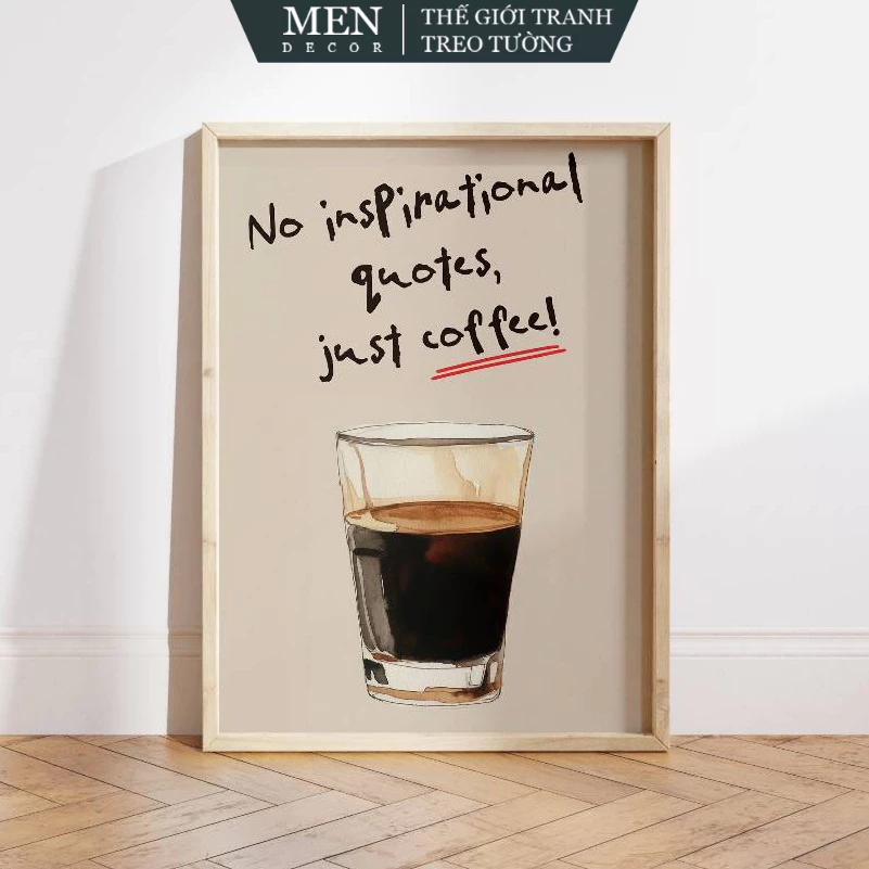 Tranh treo tường, Coffee Bar Poster, Good Morning Coffee Poster, nhận in theo yêu cầu, tặng kèm đinh