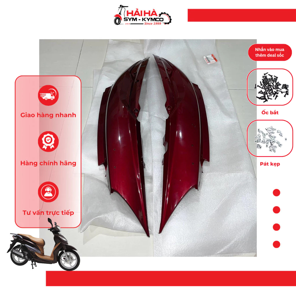 Cốp sườn phải/ trái xe Shark mã VVB [Chính hãng SYM]