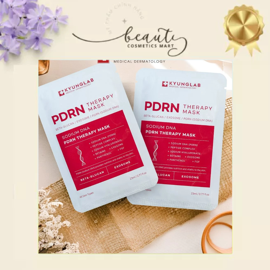 [MỚI] Mặt nạ kyunglab PDRN cấp ẩm căng bóng da mask PDRN phục hồi giúp trắng da Combo 10 mask