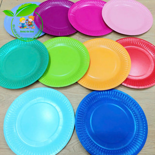 Bộ 10 đĩa giấy màu làm đồ thủ công