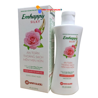 Dung dịch vệ sinh phụ nữ Emhappy Silky chai 120ml