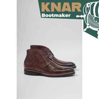 Giày Cao Cổ Nam Kiểu Dáng Chukka Boot Bao Gồm 2 Màu Chất Liệu Da Bê Thương Hiệu KNAR (UPPSALA)