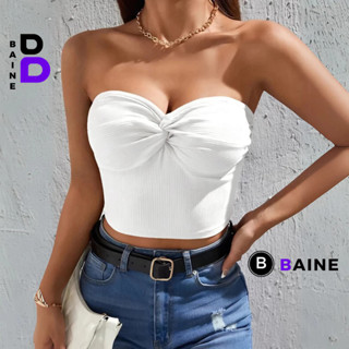 Áo Croptop Nữ ỐNG XOẮN NGỰC Thun Gân Kiểu Sexy Nữ CR40, Áo Thun Ôm Body BAINE