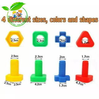 Túi ốc vít nhựa to rèn vận động tinh