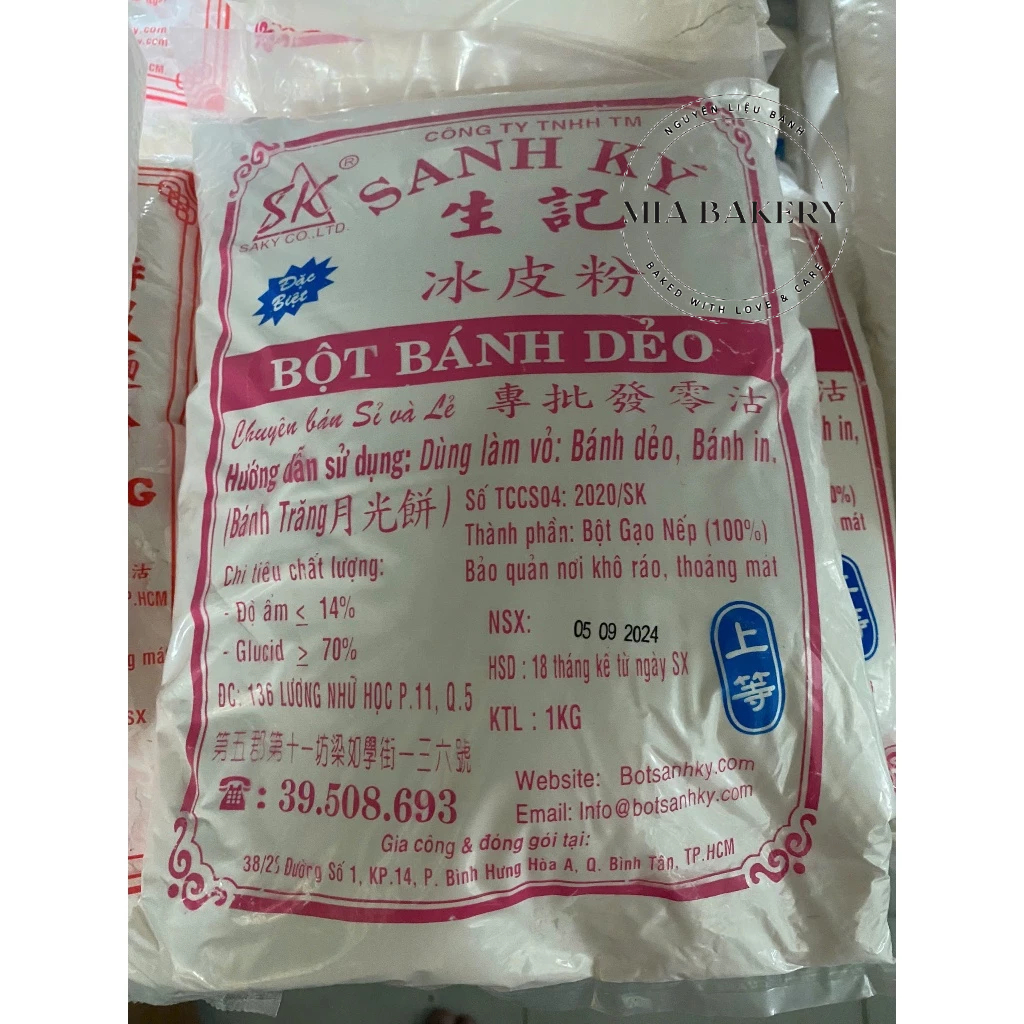 BỘT BÁNH DẺO SANH KÝ ĐỎ ĐẶC BIỆT 1KG