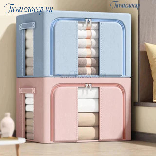 Hộp Đựng Quần Áo Chăn Màn Khung Thép Cao Cấp Loại To Tiện Lợi, Thùng Đựng Quần Áo Túi Đựng Quần Áo