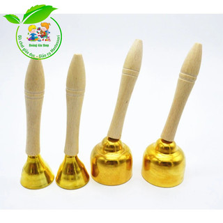 Chuông đồng cảm ứng có tay cầm cán gỗ
