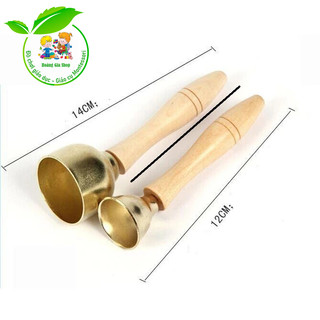 Chuông đồng cảm ứng có tay cầm cán gỗ