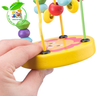 Luồn hạt gỗ mini rèn vận động tinh