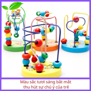 Luồn hạt gỗ mini rèn vận động tinh