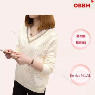 áo len nữ đẹp ( cổ tim V) mặc cực xinh, dễ phối đồ