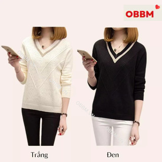 áo len nữ đẹp ( cổ tim V) mặc cực xinh, dễ phối đồ