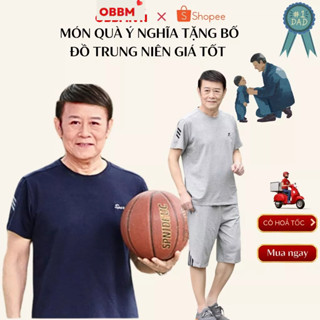 Bộ quần áo mặc nhà trung niên cho ông già, cho bố, bộ thể thao ông