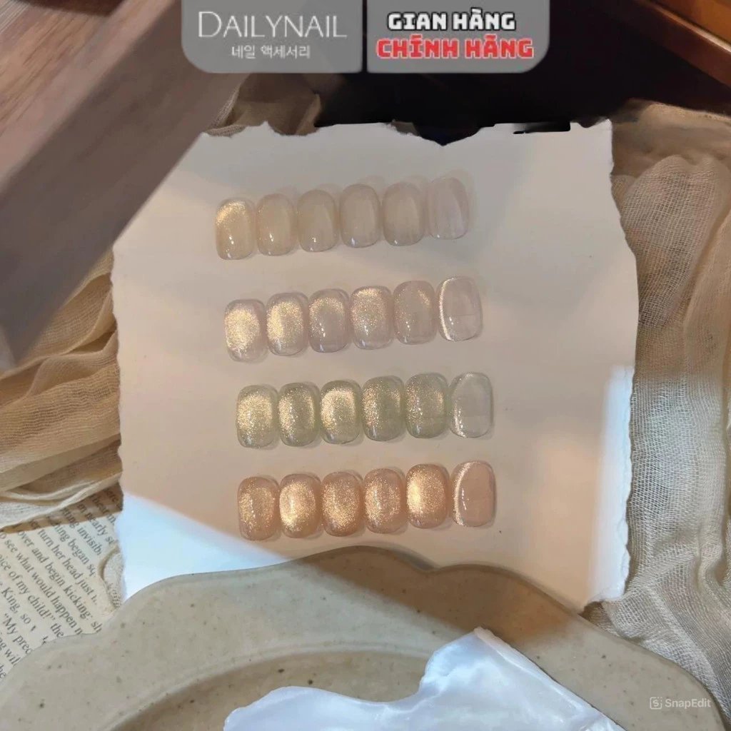 Combo Hũ 4 Mắt mèo Ánh nước Kim cương Siêu sáng Adhere