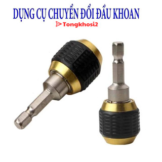 PVN67343 Đầu chuyển đổi, tháo lắp nhanh mũi khoan lục giác,đầu nối nhanh mũi máy khoan chất liệu thép không gỉ T2