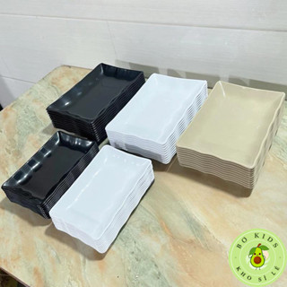 Đĩa nhựa phíp chữ nhật Việt Nhật 2 size (1256/1257) -Đĩa phíp đựng hoa quả, bánh kẹo thực phẩm đẹp