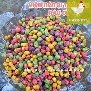 Thức ăn cho Hamster, Thỏ, GuineaPig( Bọ ú, Chuột lang) Viên nén bi trái cây rau củ lọ 100ml.