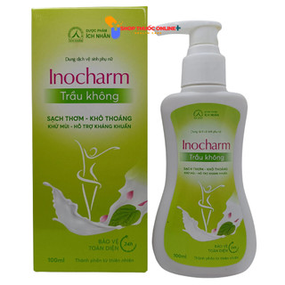 Dung dịch vệ sinh phụ nữ InoCharm trầu không - Sạch thơm, khô thoáng, khử mùi, bảo vệ 24h (100ml)