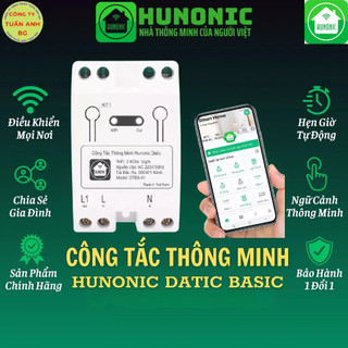 Công Tắc Wifi Giá Rẻ, Điều Khiển Từ Xa Qua Điện Thoại, Hẹn Giờ Tự Động - HUnonic Datic Basic