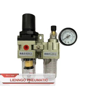<HÀNG CAO CẤP> Bộ lọc khí + lọc dầu (LỌC ĐÔI) LỌC TÁCH NƯỚC nén khí cao cấp kèm đồng hồ kiểu smc Nhật
