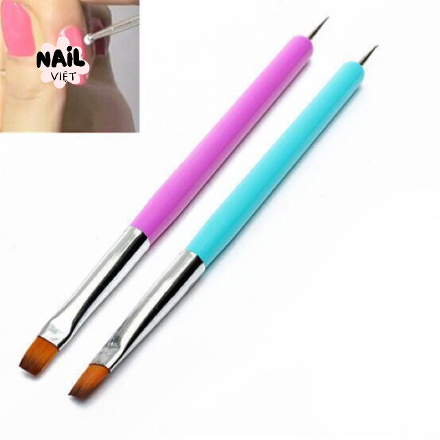 CỌ 2 ĐẦU ĐẮP GEL VÀ CHẤM BI TRANG TRÍ-Nailviet