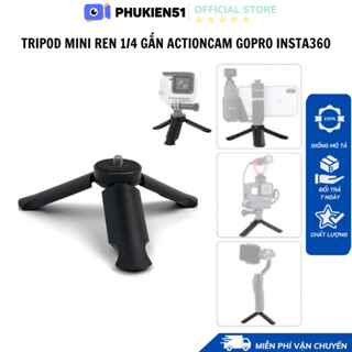 Tripod cầm tay mini cho Gopro, Insta360, điện thoại thông minh nhỏ gọn