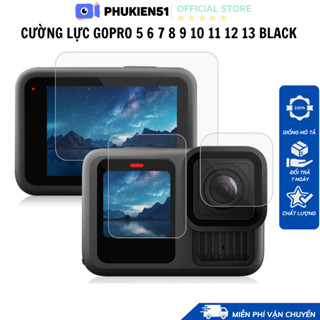 Kính Cường Lực dùng cho GoPro Hero 13 12 11 10 9 8 7 6 5 Black độ cứng 9H