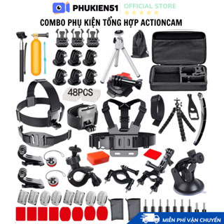 Bộ phụ kiện Actioncam 50 120 in 1 cho GOPRO Hero 13 12 11 10 9 8 7 6 5 Black, INSTA360 , Actioncam