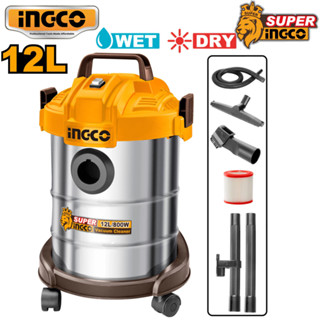 Máy hút bụi 800W - 12 Lít Ingco VC14122 (hút khô và ướt)