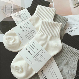 Tất Vớ Nam Nữ Cổ Ngắn Cao Cấp Thu Đông Chống Trơn Hút Ẩm Phong Cách Nhật Bản