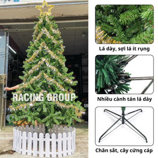 Cây Thông Noel 2M 2M4 3M LP-TNQC Trang Trí Noel Giáng Sinh Tặng Kèm Ngôi Sao Đỉnh Và Dây Kim Tuyến