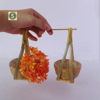 [Phụ kiện trang trí] [Phụ kiện chụp ảnh] Quang gánh tre trang trí