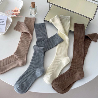 Tất vớ nữ cổ cao dài 35cm mang chạm gối, chất len gân dày dặn, ấm áp, vớ thời trang thu đông siêu xinh