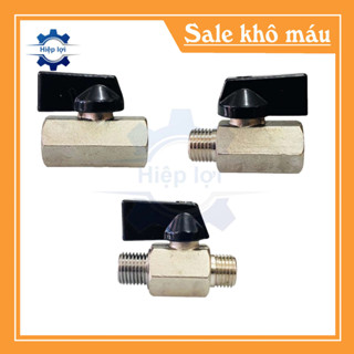 Van Bi Mini Đồng Xi - Phụ Kiện Máy Bơm, Khí Nén - Van Tay Gạt Mini, Nhỏ Gọn, Bền Bỉ, Dễ Lắp Đặt Cho Hệ Thống