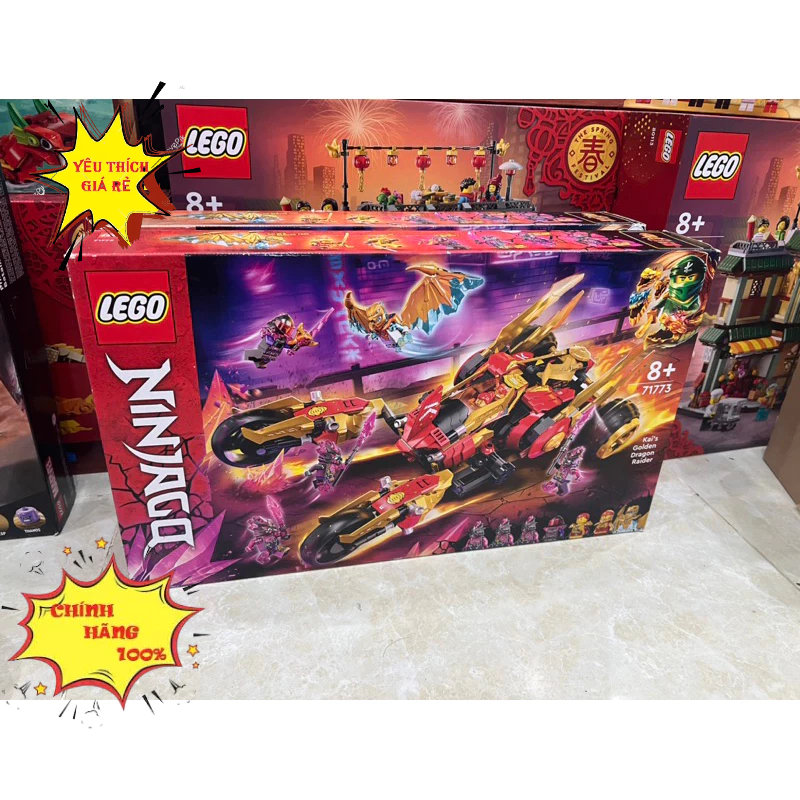 (HÀNG CÓ SẴN SIÊU RẺ ) LEGO 71773 NINJAGO SIÊU XE RỒNG VÀNG CỦA KAI