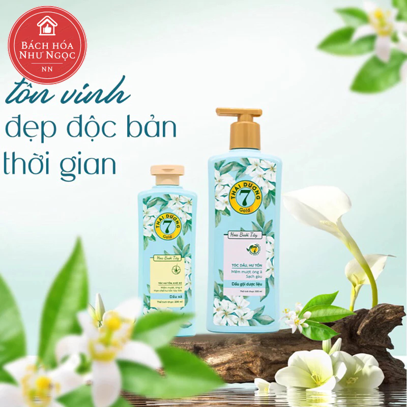 Mua 1 tặng 1 Dầu gội Thái Dương 7 Gold 500ml tặng 1Dầu xả Thái Dương 7 Gold 300ml mùi Hoa Bưởi Tây