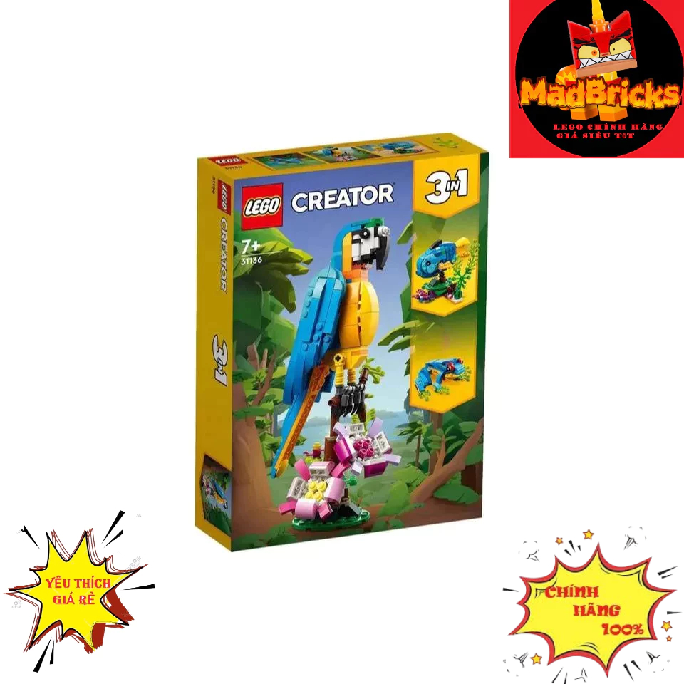 (HÀNG CÓ SẴN ) LEGO CREATOR 31136 CHÚ VẸT ĐUÔI DÀI