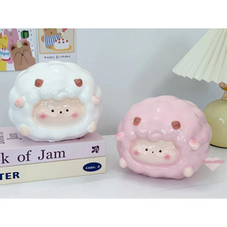 Ống tiết kiệm Cừu Mây Bông (C15xD20xR16) đáng yêu | heo đất Tiệm Heo Soda